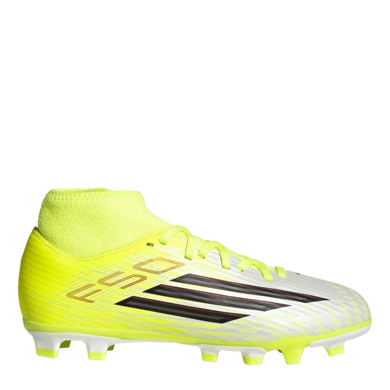 Image of adidas Kids F50 Club Mid Cut F50 Firm Ground Football Boots Solar Yellow male C10 (28)