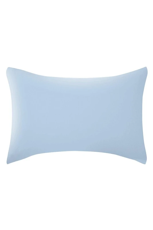 Image of Helena Springfield Helena Springfield 'Hs Brushed Cotton' Standard Pillowcase Pair in Blue Blue One Size Unisex 5016709683159