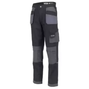 Image of Trade Plus Black/Grey Rip Stop Trouser Regular - Size 28R