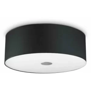 image of Black ceiling lamp WOODY 4 bulbs