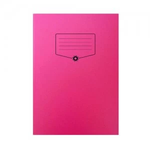 Image of Silvine Bacoff Exercise Book Ruled with Margin A4 Red Pack of 10