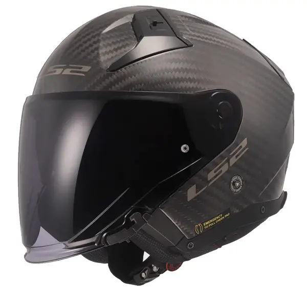Image of LS2 OF603 Infinity II Glossy Carbon Jet Helmet Size 3XL