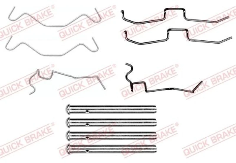 Image of QUICK BRAKE Brake pad fitting kit QUICK BRAKE 109-1650