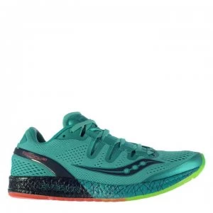 image of Saucony Freedom ISO Ladies Running Shoes - Blue/Citron