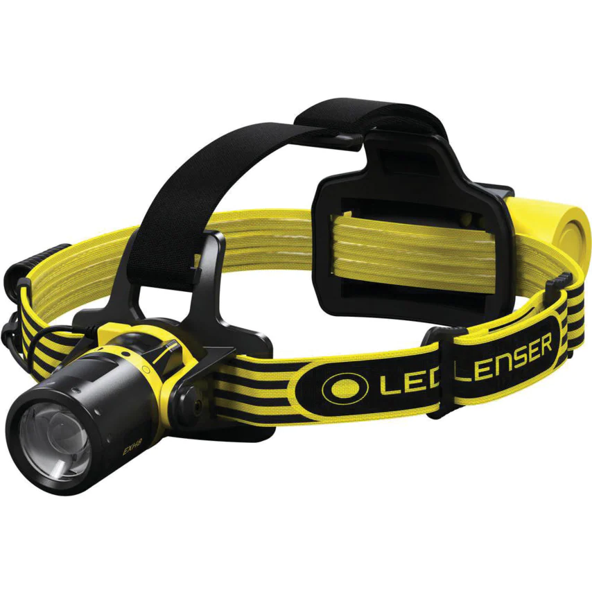 image of LED Lenser EXH8R Rechargeable ATEX and IECEx LED Head Torch Black & Yellow