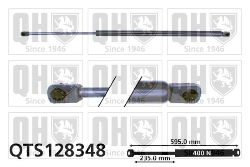 Image of QUINTON HAZELL Tailgate strut QUINTON HAZELL QTS128348