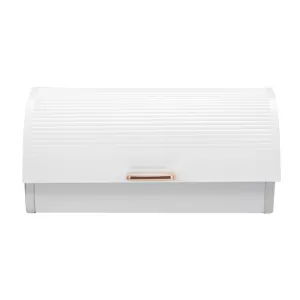Image of Tower Linear Rose Gold and White Roll Top Bread Bin