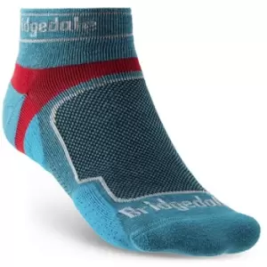 Image of Bridgedale TRAIL RUN Ultralight T2 Coolmax Sport Low Mens - Large Blue