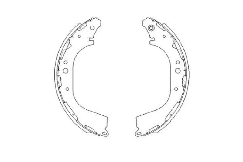 Image of KAVO PARTS Brake Shoe Set KAVO PARTS KBS-7411