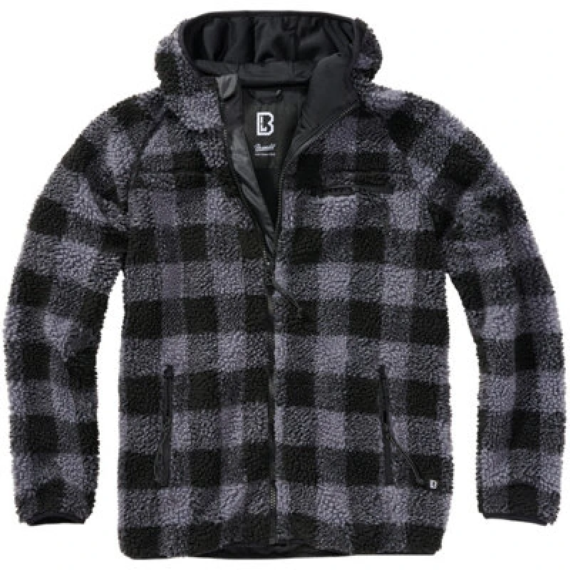 Image of Brandit Teddy Fleece Jacket Between-seasons Jacket Black grey XXL Men