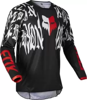 Image of FOX 180 Peril Motocross Jersey, black-red, Size L, black-red, Size L