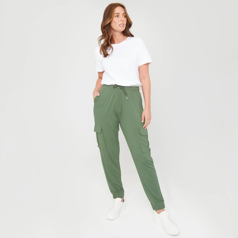 Image of Be You Cargo Joggers Womens - Neutral Neutral 8