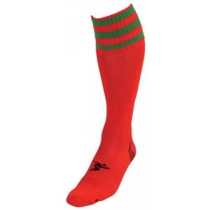 Image of PT 3 Stripe Pro Football Socks Mens Red/Green