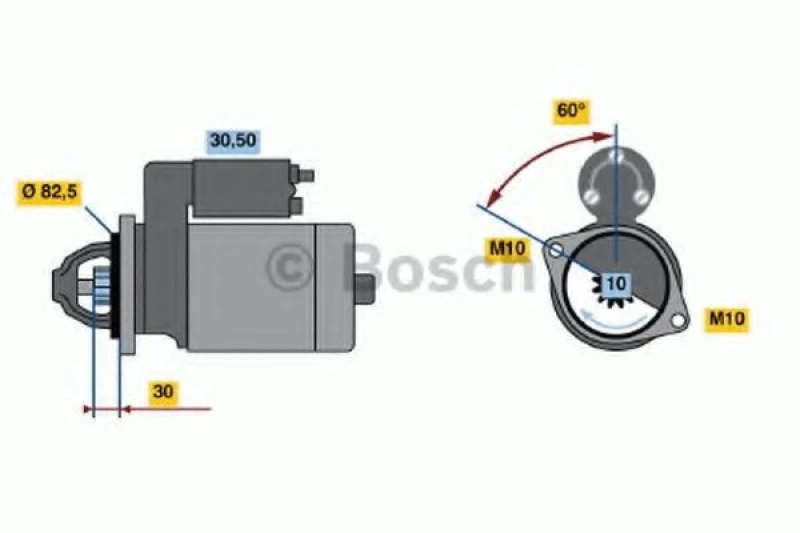 Image of Starter motor Bosch 0 986 013 910