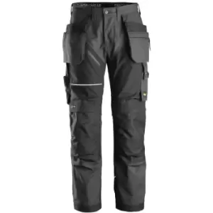 Image of Snickers RuffWork Canvas Work Trousers with Holster Pockets - Steel Grey 32' L 38' W - Steel Grey