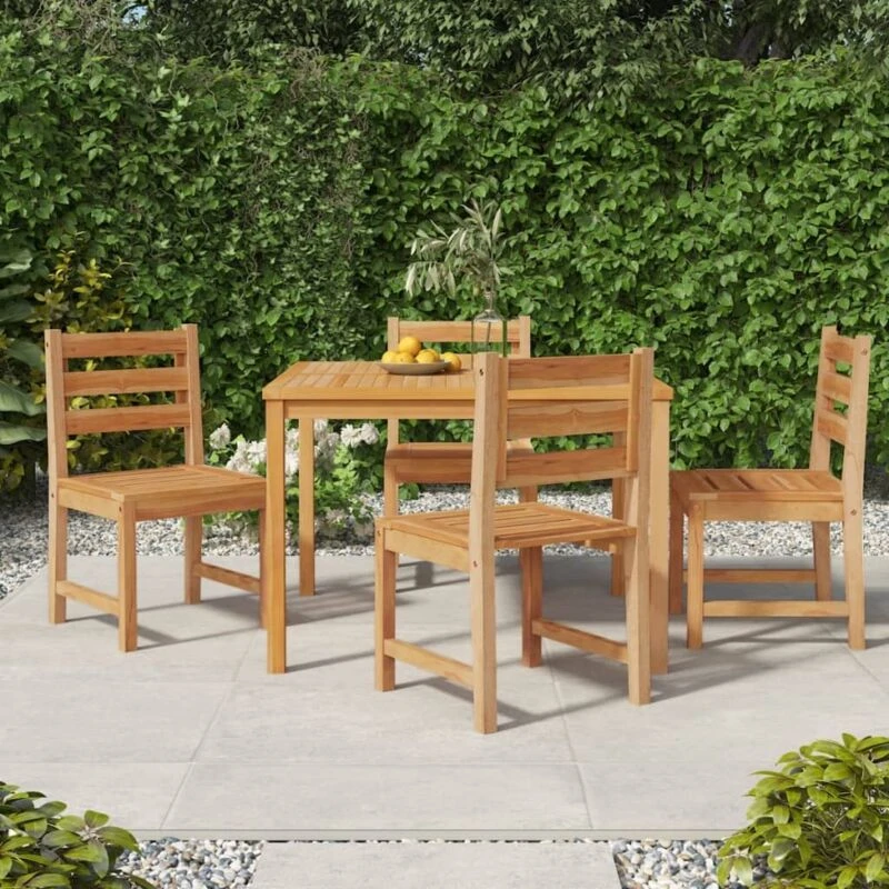 Image of vidaXL Garden Chairs 4 pcs Solid Wood Teak, Brown 3157174