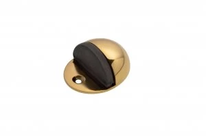 image of Wickes Floor Mounted Door Stop - Brass