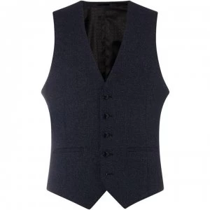 Image of Kenneth Cole Portland Slim Fit Denim Texture Suit Waistcoat - Navy