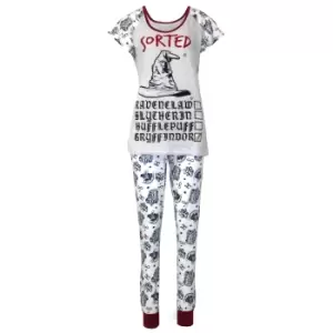 Image of Harry Potter Womens/Ladies Sorting Hat Pyjamas (16-18) (Purple/White)