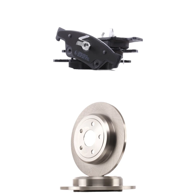 Image of RIDEX 3405B3342 Brake disc and pads set Rear Axle, Brake Disc Type: Solid, with acoustic wear warning Brake Set,disc brakes (3405)