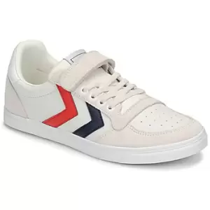 Image of Hummel SLIMMER STADIL LEATHER LOW JR boys's Childrens Shoes (Trainers) in White,4,5,8.5 toddler,9 toddler,10 kid,11 kid,11.5 kid,12 kid,13 kid,1 kid,1