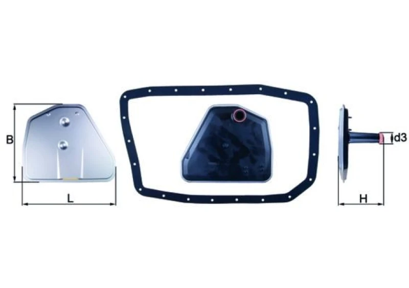 Image of Automatic transmission filter kit MAHLE HX 162D
