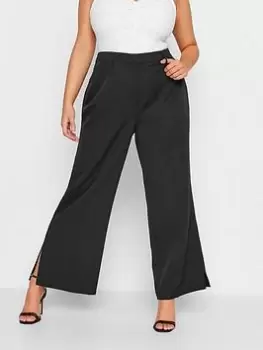 Image of Yours Split Flare Trouser Black, Size 16, Women
