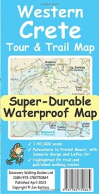 Image of Western Crete Tour & Trail Super-Durable Map Paperback / softback