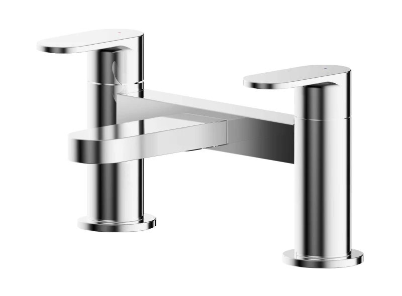 Image of Balterley Round Deck Mounted Bath Filler Tap Chrome Silver unisex