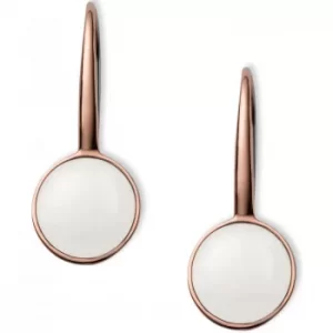 image of Ladies Skagen PVD rose plating SEAGLAS EARRINGS