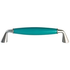 Image of BQ Blue Matt Chrome Effect Bar Furniture Pull Handle Pack of 1
