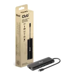 image of CLUB3D CSV-1597 USB Type C 8-in-1 MST Travel Docking Station