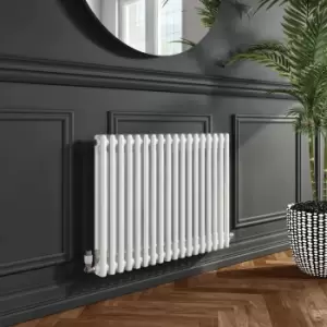 image of White Horizontal 2 Column Radiator 600 x 828mm - Nambi