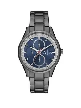 Image of Armani Exchange Dante Mens Stainless Steel Watch, Black, Men