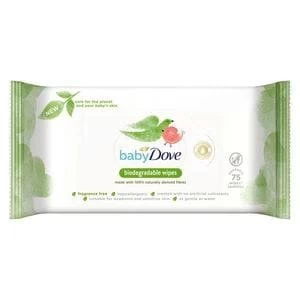 image of Baby Dove Bio Degradeable Wipes x75