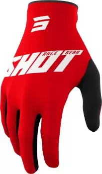 Shot Raw Burst Motocross Gloves, white-red, Size L, white-red, Size L