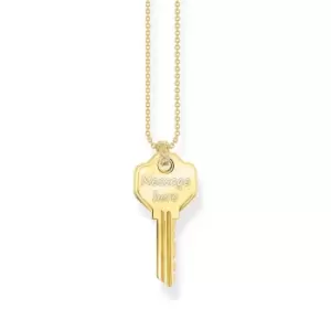 THOMAS SABO Gold Plated Polished Key Necklace