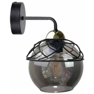 Keter Lighting - Keter Mera Dome Wall Lamp Black, 23cm, 1x E27