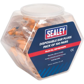 Image of Sealey Disposable Ear Plugs Pack of 100