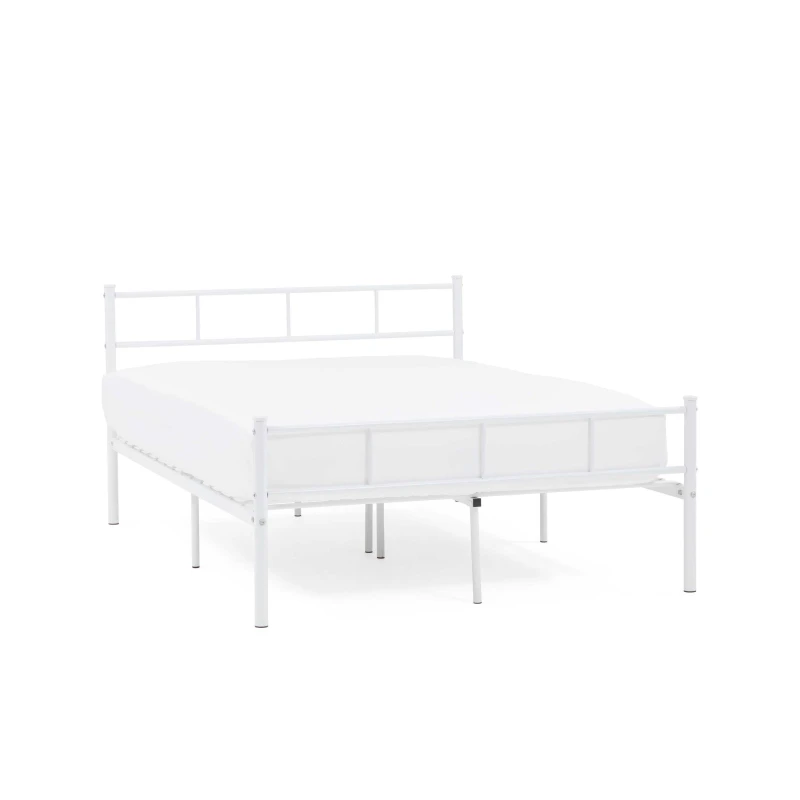 Image of Homelife Metal Bed Frame - White White Single