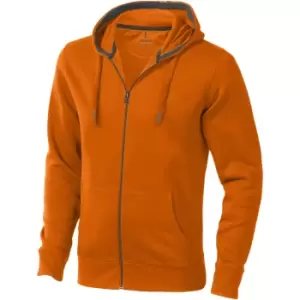 Image of Elevate Mens Arora Hooded Full Zip Sweater (L) (Orange)