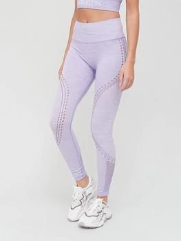 Image of Calvin Klein Performance Seamless 7/8 Length Leggings - Lilac Size S, Women