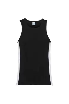 image of Just Cool Contrast Panel Sports Vest Top