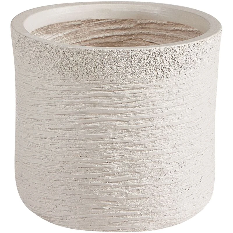 Image of Beliani Plant Pot Samos 26cm Light Beige