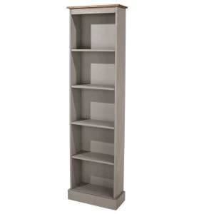 Image of Halea Tall Narrow Bookcase - Grey