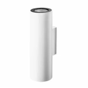 Image of Pipe wall light, aluminum, white and black, 20 cm