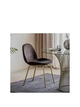 Image of Hometown Interiors Cruzon Chair Chocolate Brown Velvet (2Pk)