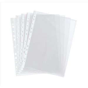 Image of Value Punched Pocket Polypropylene Embossed Top-opening 40 Microns A4
