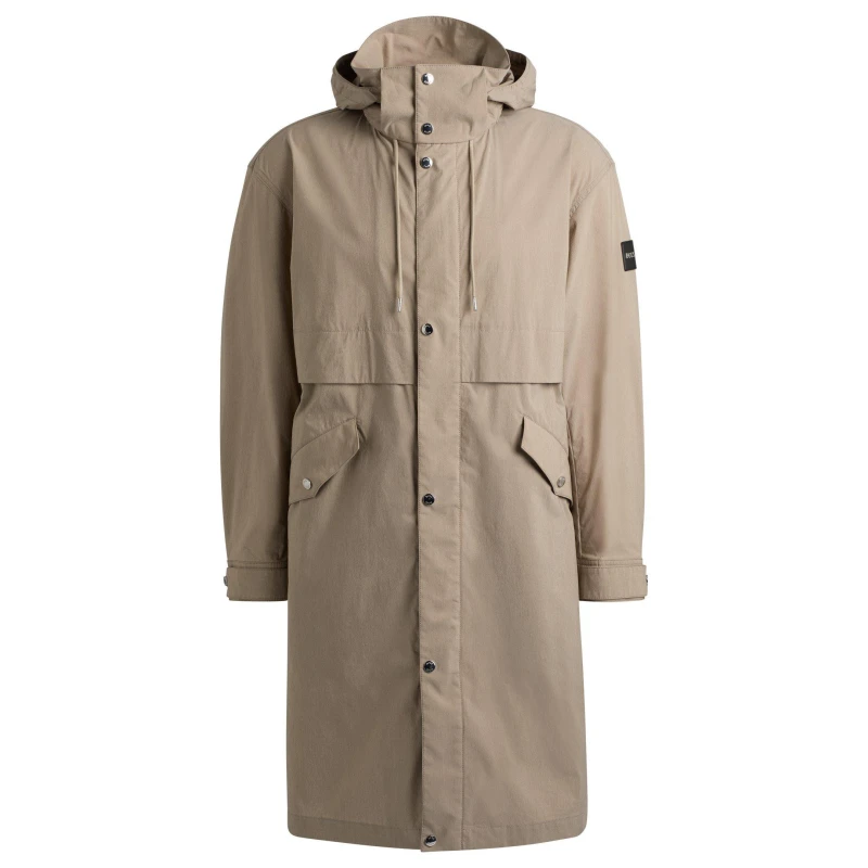 Image of Boss Mens Cataldo Formal Coat Dark Beige male S