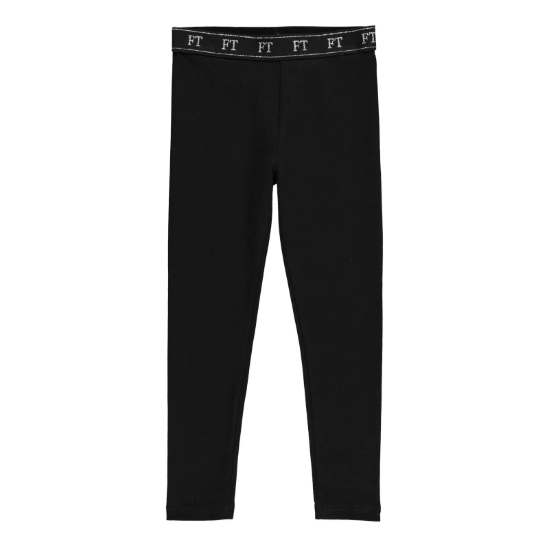 Image of Firetrap Jacquard Leggings Infant Girls - Black 5 - 6 Years